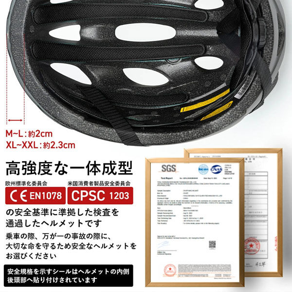 ロックブロス 自転車用サングラス付きヘルメット(TT-16-002 ロックブロス 自転車用サングラス付きヘルメット(TT-16-002