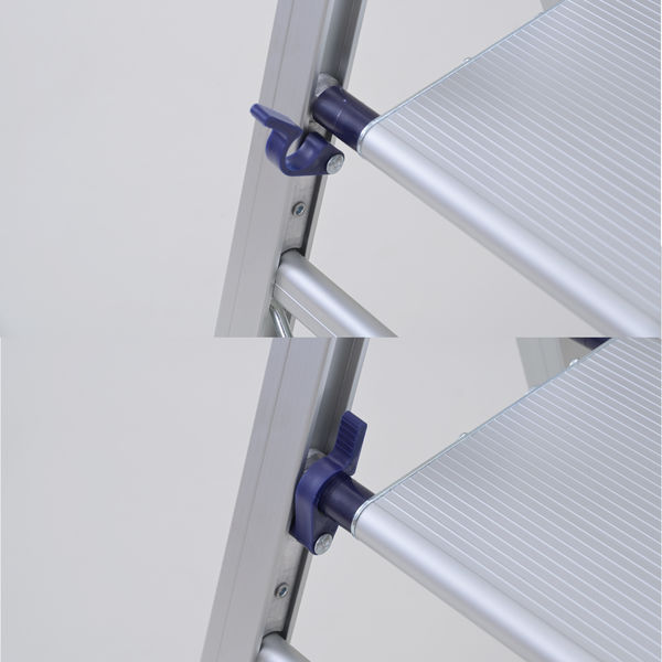 YAMAZEN 天板が広くてスリム収納 上枠付きスリム踏み台3段 YM-BF03SG