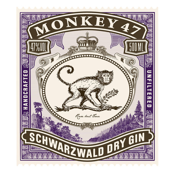 モンキー 47 ドライ・ジン クラフトジン 47度 500ml 1本 47種の