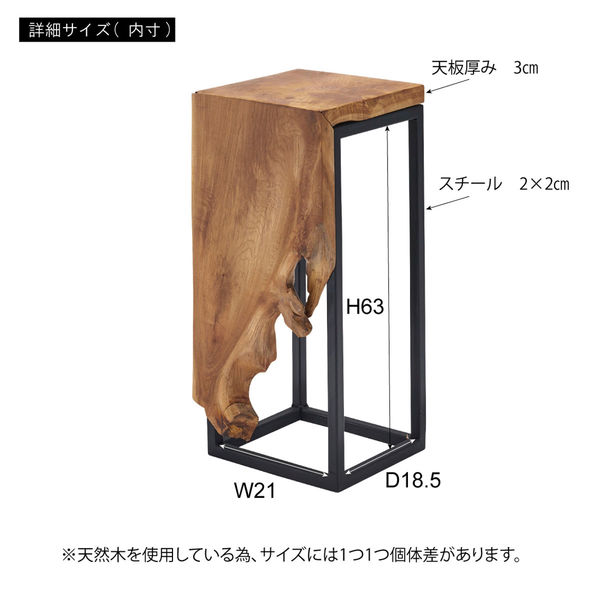 東谷 ROOM ESSENCE プランタースタンド 幅250×奥行255×高さ700mm ブラウン JW-303BR 1台（直送品） - アスクル