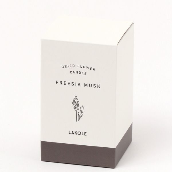 LAKOLE/ラコレ】 FLOWERアロマキャンドル FREESIA MUSK - アスクル