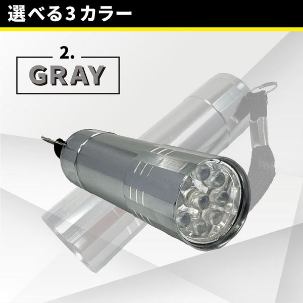 100個セット】ミニフラッシュライト FL02（ブラック） 懐中電灯 LED 小型 防災 持ち歩き 軽量 アルミ素材 乾電池式 コンパクト  携帯用（直送品） - アスクル