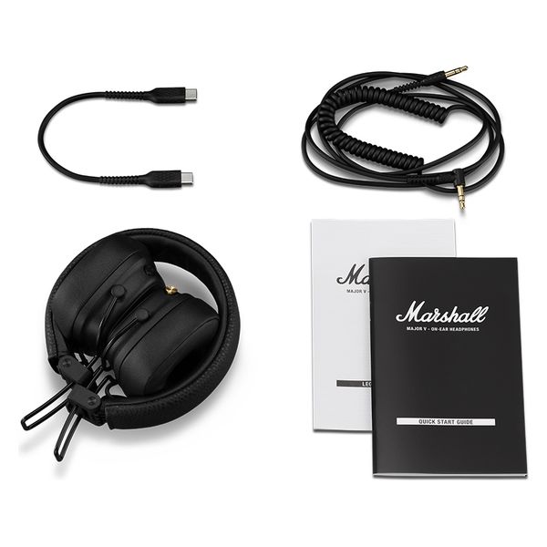 Marshall オンイヤーワイヤレスヘッドホン ブラック MAJOR5BLACK 1個（直送品） - アスクル