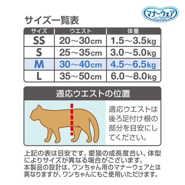 保護猫活動　ねこ用マナーウェア Mサイズ 大袋10袋セット マナーウェア ねこ用 猫用おむつ Mサイズ ( 16枚入 )/ マナー