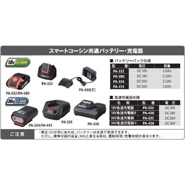 バッテリー２個付き】工進 充電式草刈機 ３６V ５．０Ah Uハンドル プレミアムスマートシリーズ PBC-3650-AAB 1台（直送品） -  アスクル