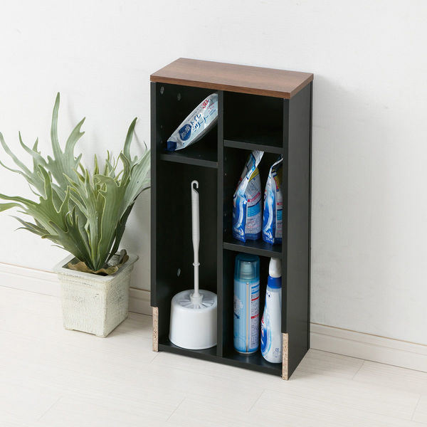 武田コーポレーション ヴィンテージ調 トイレ収納ラック スリム H1