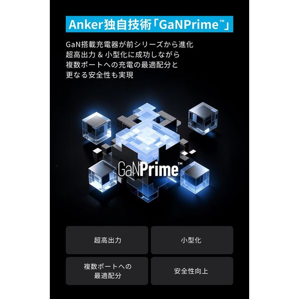 Anker Prime Charger (250W、6 Ports、GaN) A2345541 1個 - アスクル