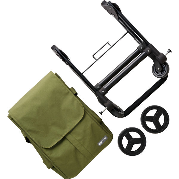 レップ ショッピングカート 前押し4輪カート 折りたたみ 保冷保温 35L