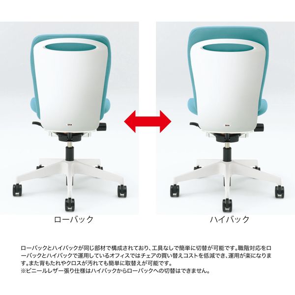 イトーキ フルゴチェア 防炎布張 ハイバック ループ肘 ホワイト×ウルト