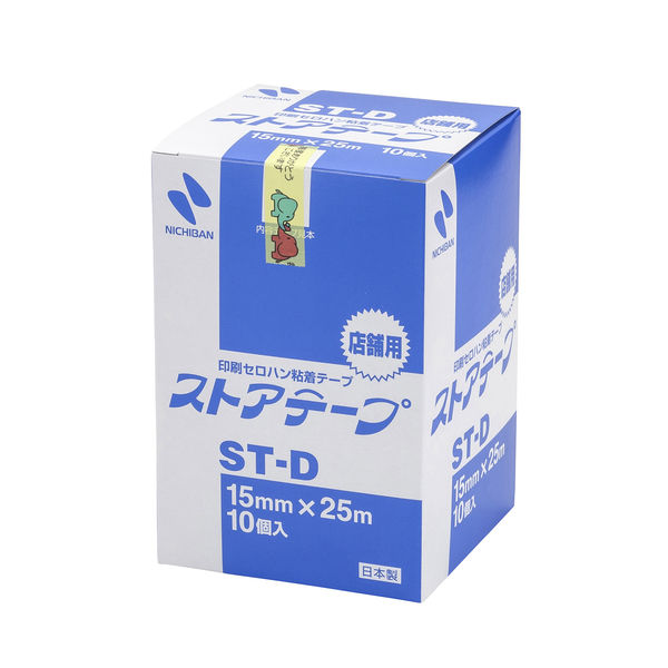 【新品】(まとめ) ニチバン ストアテープ 大巻 15mm×25m ゾウ ST-D 1セット(10巻) 【×10セット】