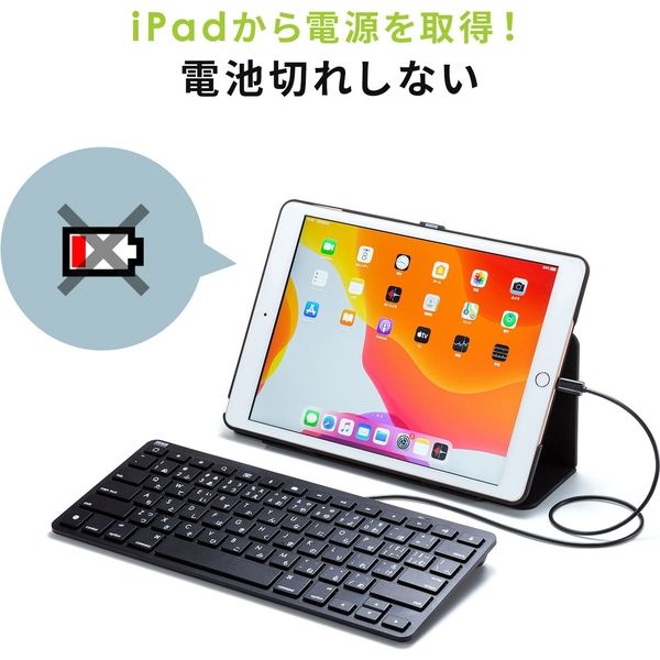 有線キーボード パンタグラフ Lightning接続 コンパクト