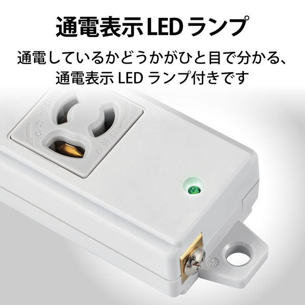 延長コード 電源タップ ハーネスプラグ 1m 3ピン 2個口 マグネット