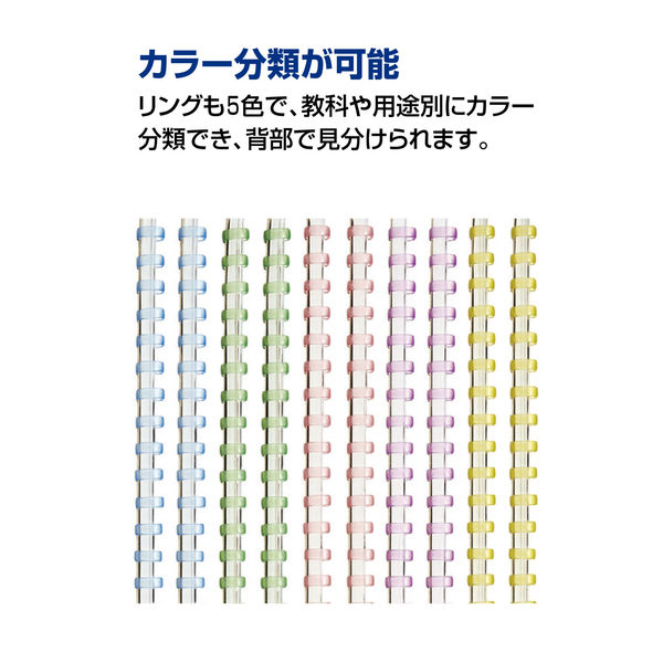 コクヨ キャンパスソフトリングドット５０枚Ａ５紫 ス-S131BT-V 1セット（15冊） - アスクル