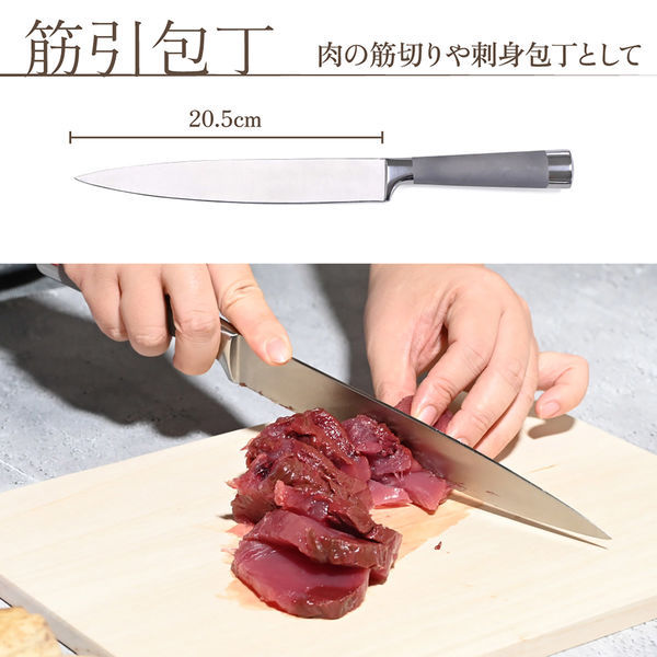 刺身包丁 柳刃包丁 尺三（刃渡り390mm）鏡面仕上げ 本刃付け