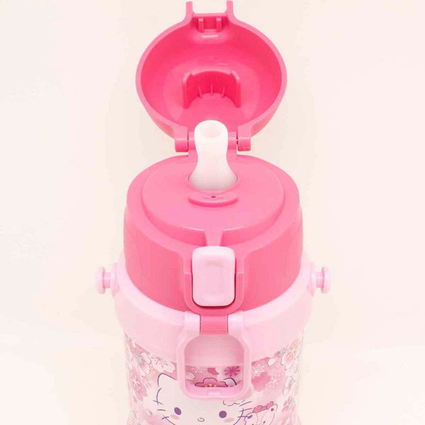 子ども用水筒 450ml ピンク キャラクター付き 楽天市場】水筒 450ml ストロー付ステンレスボトル ハローキティ