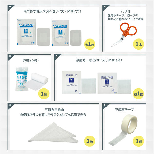 ファーストエイドキット Mサイズ 4個 救急セット 救急箱 防災グッズ
