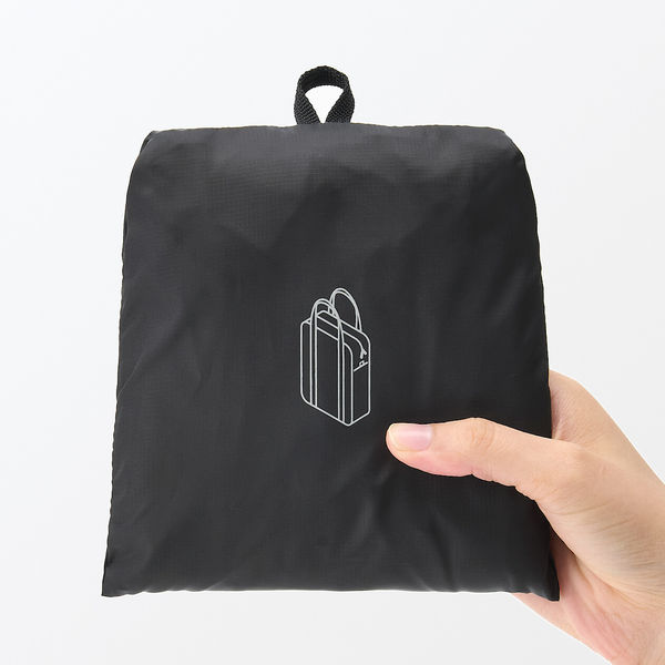 無印良品 たためる 撥水縦型ボストンバッグ 黒 良品計画 - アスクル