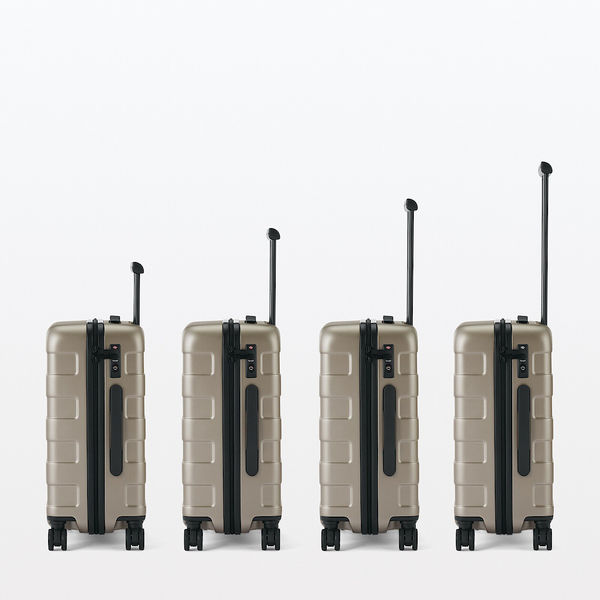 無印良品 バーを自由に調節できる ハードキャリーケース 75L カーキ