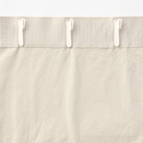 無印良品 綿洗いざらし平織ノンプリーツカーテン 幅100×丈