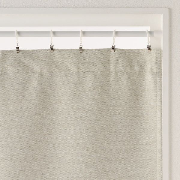 無印良品 防炎 遮光性 二重織りノンプリーツカーテン 幅100