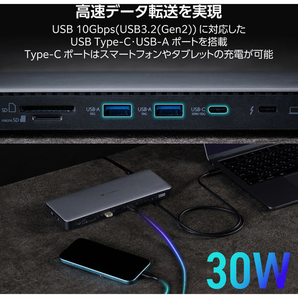 ドッキングステーション USBハブ 14in1 Thunderbolt4対応