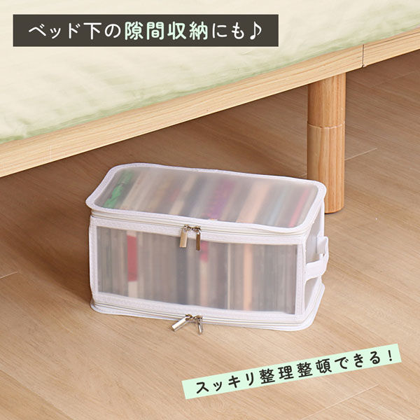 アストロ CD収納クリアケース ホワイト 711-89 1セット(1個×3)（直送品）