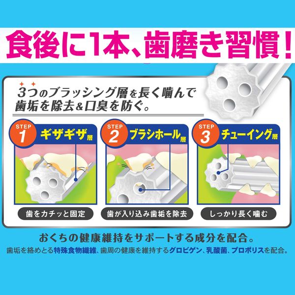 ドギーマン ホワイデント 長持ち歯みがき やわらか ギザ棒ガム S