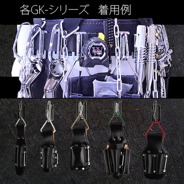 金井産業 腰道具&ハーネス用アタッチメント Mシルバー GK-01 F