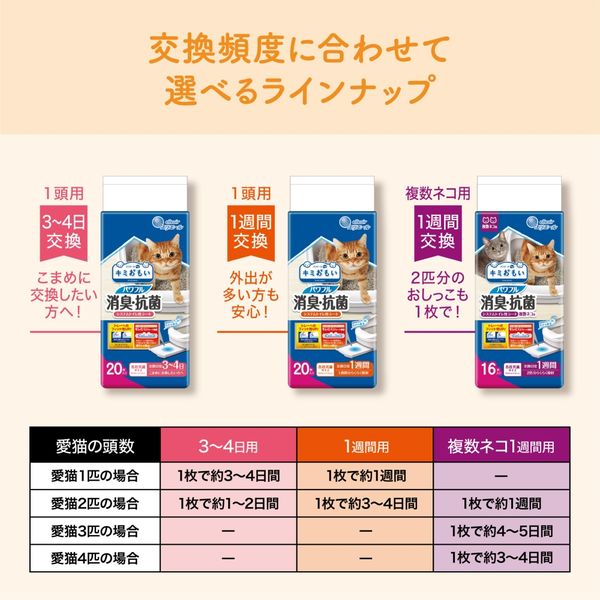 キミおもい パワフル消臭・抗菌シート 20枚入り 12袋 キミおもい パワフル消臭・抗菌 システムトイレ用シート 3～4日