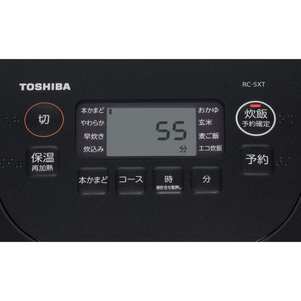 東芝 IH 炊飯器 約3合 RCー5XT ブラック 1台 RC-5XT(K) - アスクル