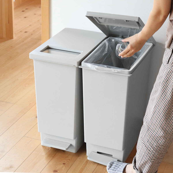 新輝合成 ゴミ箱 45L ペダル ユニード プッシュ&ペダル グレー 432783