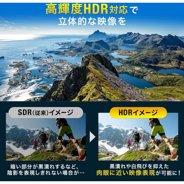 サンワサプライ 4K・HDR・光デジタル出力付きHDMIマトリックス切替器