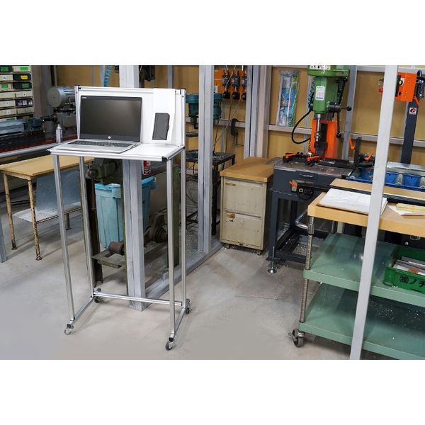 常磐精工 コンパクトデスク グァンチャ600 ブラック キャスター付き