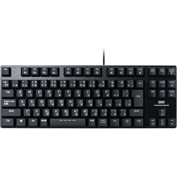 有線キーボード メカニカル テンキーレス ブラック 400-SKB057BL