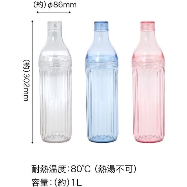 シービージャパン ピッチャー ピンク プラスチック製 麦茶 ポット ボトル 1.0L 2個セット 4571347180503  1セット（2個）（直送品） - アスクル