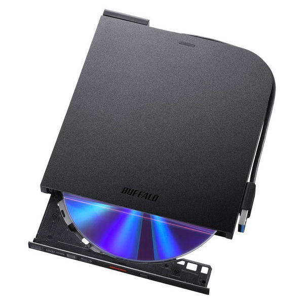 BUFFALO USB3．2(Gen1)対応 ポータブルBD 書込みソフト添付 ブラック BRXL-PTV6U3-BKA バッファロー USB3.2（Gen1）対応 ポータブルBDドライブ 書込み