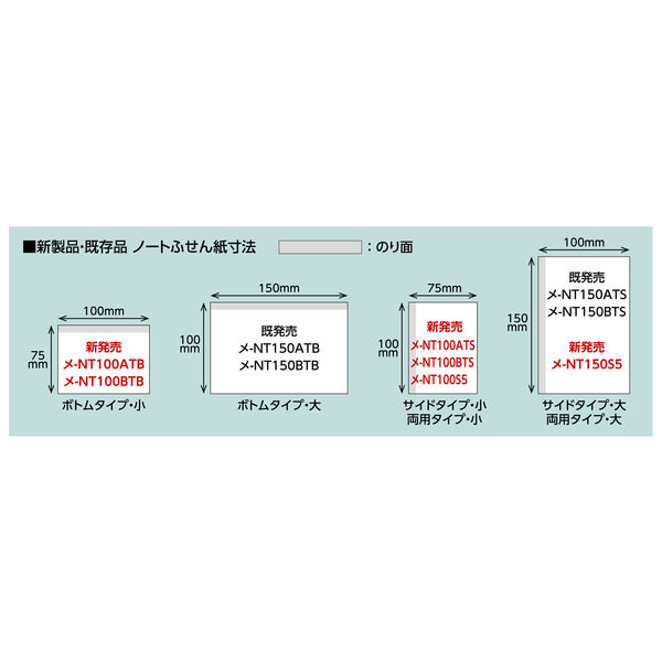 コクヨ キャンパス まとめがはかどるノートふせん メ-NT100ATS 1セット