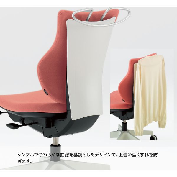 設置込】イトーキ カシコチェア 肘無 ハンガー付 布張 レザーシェル  