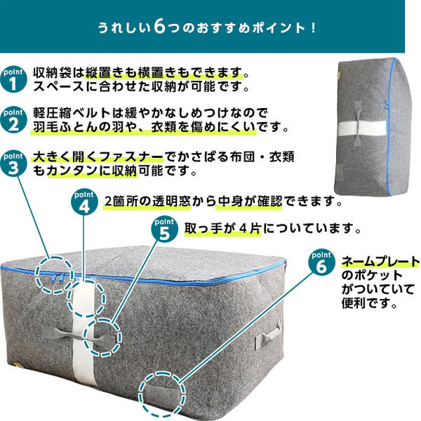 辻一 中身がわかる圧縮収納ケース バックルベルト付 吸湿 消臭 辻一 中身がわかる圧縮収納ケース バックルベルト付 吸湿 消臭