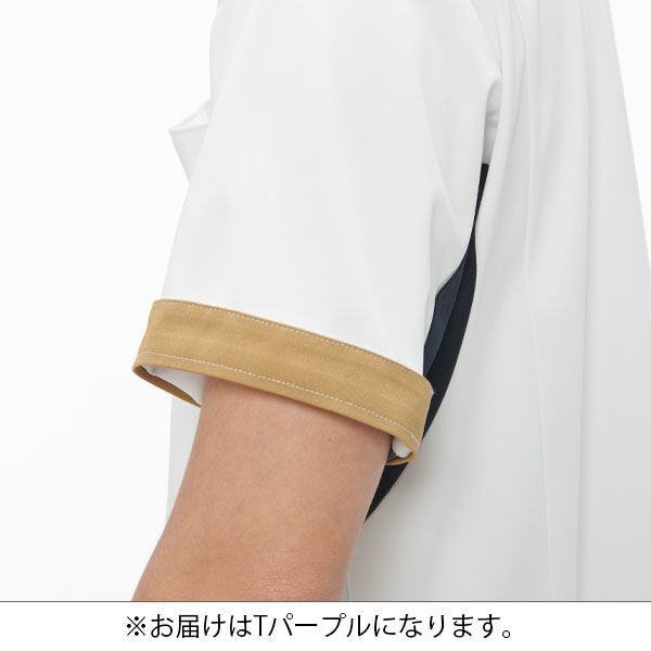 ナガイレーベン 男女兼用スクラブ Tパープル L AW-5577 1枚