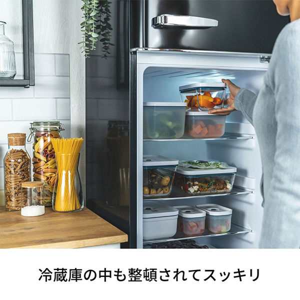 フレッシュ＆セーブ 真空ガラスコンテナ S ブルー 400ml 1個