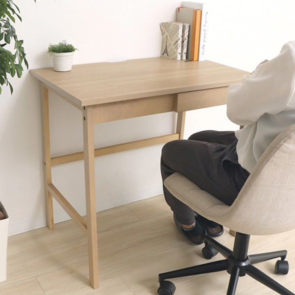 軒先渡し】ヤマソロ () 引き出し付きデスク 幅750×奥行505×高さ