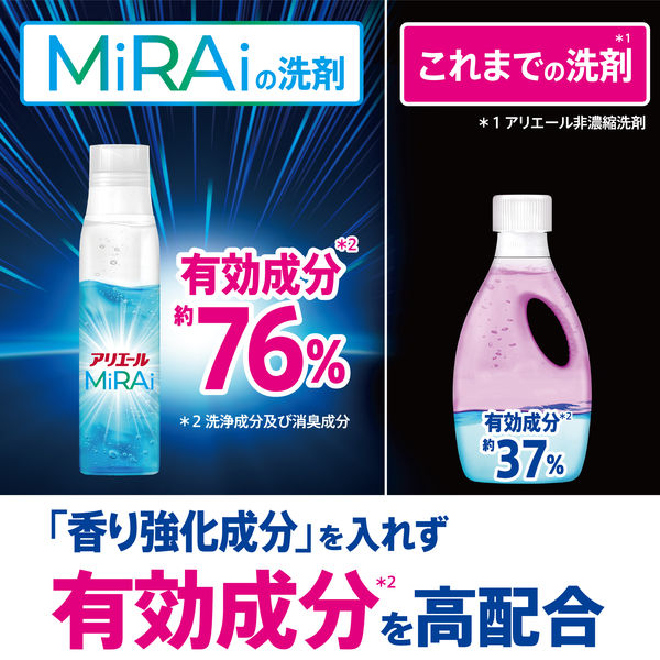 アリエール MiRAi（ミライ） 超濃縮 部屋干し＆スポーツ 本体大