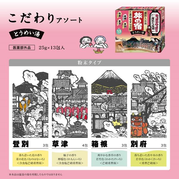 薬用入浴剤 旅の宿 こだわりアソート 全4種 疲労回復 肩こり と