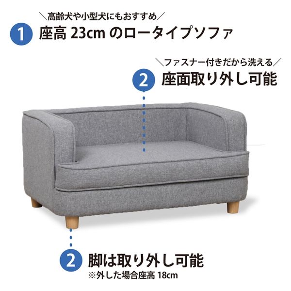 関家具 PAUL(ポール)GY ペットソファ　382216 1個（直送品）