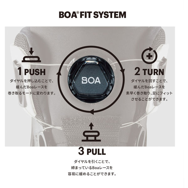 アシックス Asics ウィンジョブCP304 BOA ホワイト×ブラック