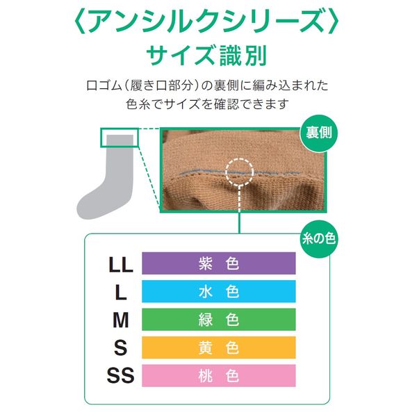 アンシルク®・2 ブライト ハイソックス（つま先あり）｜商品情報
