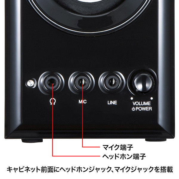 サンワサプライ 木製2chマルチメディアスピーカー MM-SPWD2BKN 1個（直送品）