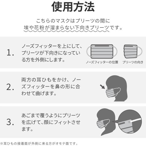 MSソリューションズ 不織布マスク 黒 ふつうサイズ(個包装) 50枚入/箱