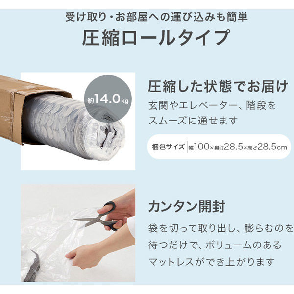 軒先渡し】萩原 マットレス シングル ボンネル 幅970×奥行1950